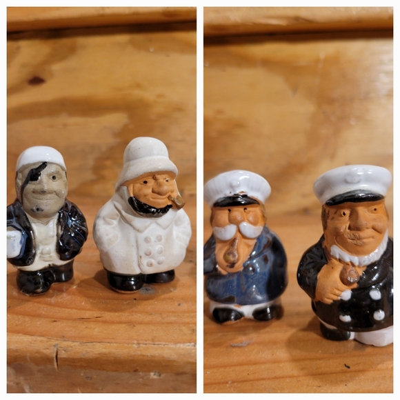 Vtg Set of 4 Miniature Clay Terra Cotta Seafarers Figurines - Picture 3 of 4